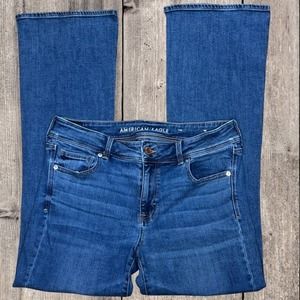 AMERICAN EAGLE KICK BOOT JEANS, SIZE 14